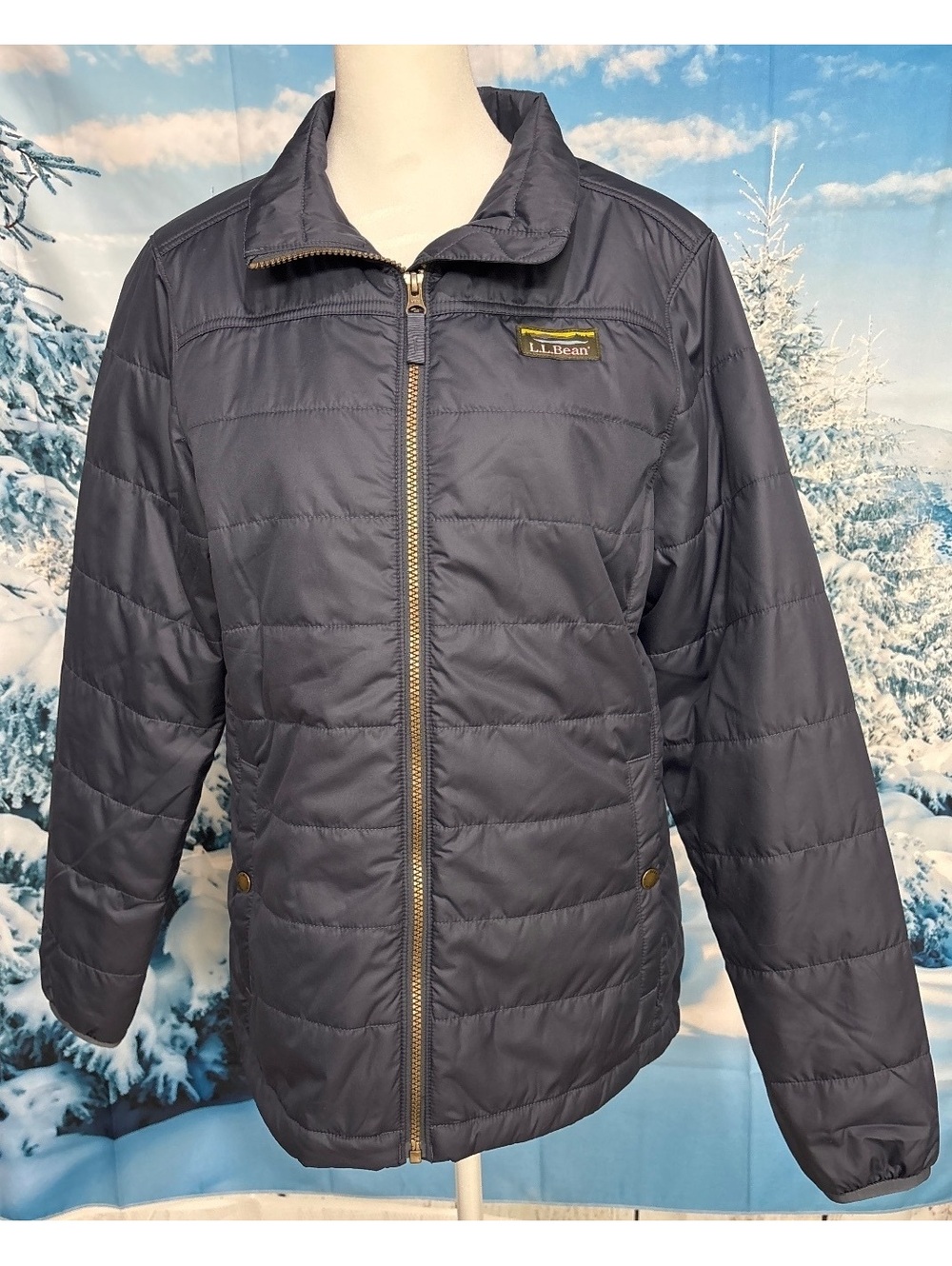 L.L.Bean Women's Mountain Classic Navy Puffer Jacket Size M